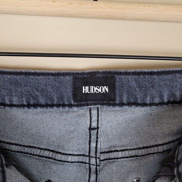 Hudson Size 29 Custom Zoeey Jeans Straight Leg Slim High Rise Ankle Leth Gray - Picture 12 of 12